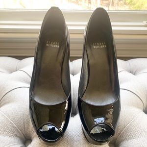 Authentic Stuart Weitzman platform peep toe pumps